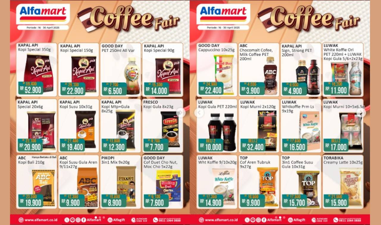 Intip Promo Belanja di Alfamart Untuk Produk Kopi Mulai 3 Ribuan! Berlaku hanya sampai 30 April 2025!