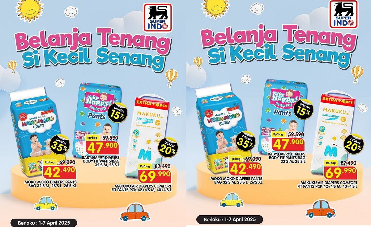 Banjir Diskon Popok Bayi di Superindo Mei 2025! Hemat Hingga 35%