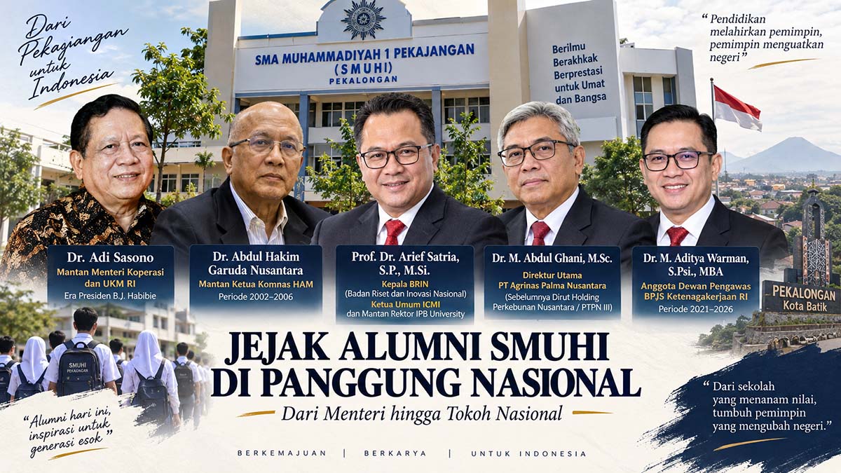 SMUHI Pekajangan Punya Alumni Menteri hingga Tokoh Nasional, 5 Sosok yang Mengukir Kiprah di Tingkat Nasional