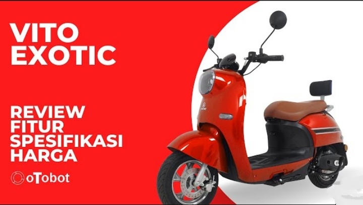 Motor Listrik Exotic Vito Mirip Honda Scoopy dengan Spesifikasi Handal Harga Cuma Rp5 Juta