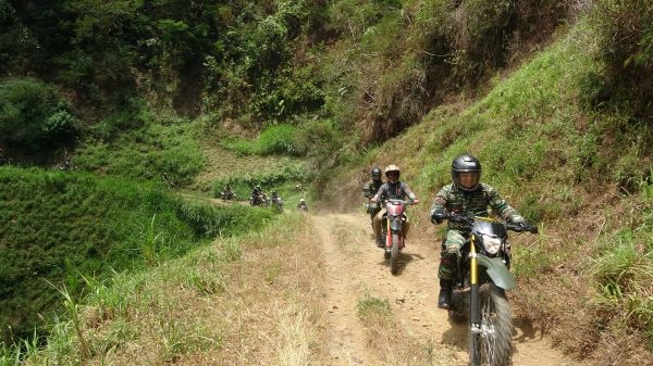 Kodim Pekalongan Patroli Motor Trail ke Kawasan Pegunungan untuk Mencegah Karhutla