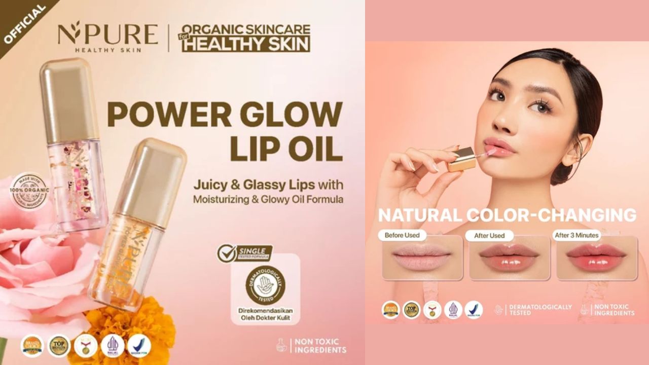 Review Npure Power Glow Lip Oil, Bikin Bibir Kering Jadi Tampak Lembut dan Plumpy 