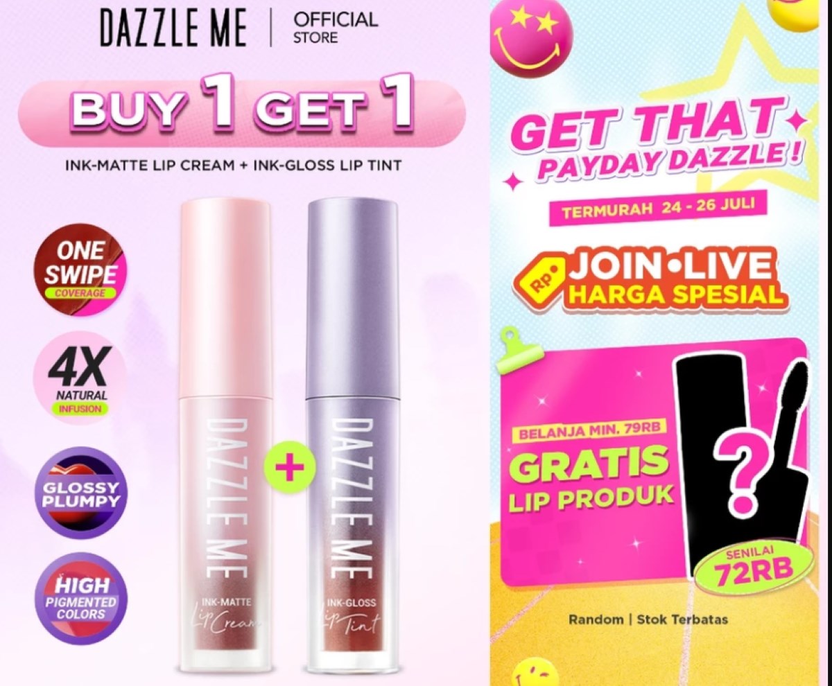 Promo Makeup Dazzle Me 25.7 Special Live, Mulai dari 18 ribuan  