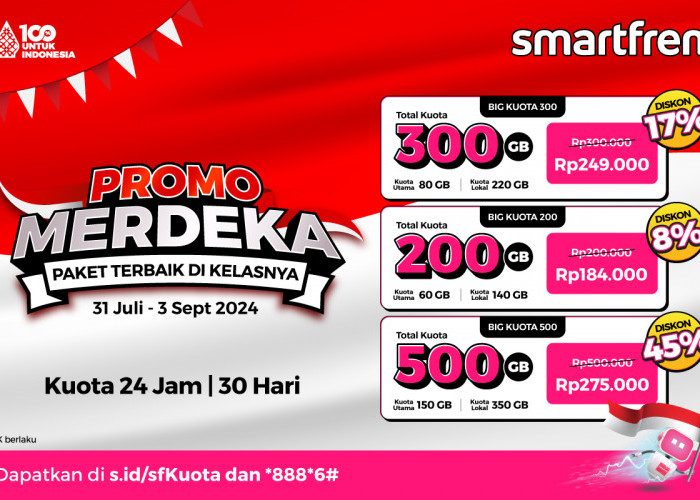 Smartfren Rayakan Kemerdekaan Republik Indonesia dengan Promo Kuota Internet Hingga 45 Persen