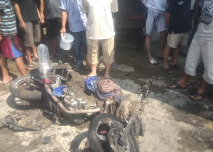 Motor Tabrak Bengkel Jual Bensin, Ledakan Hebat di Pekiringan Alit! Satu Korban Luka Bakar 99 Persen