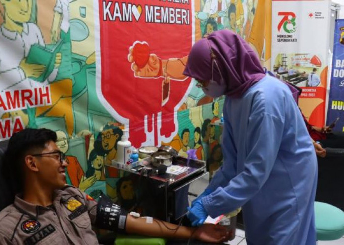 HUT Humas Polri ke-72, Polres Pekalongan Gelar Donor Darah