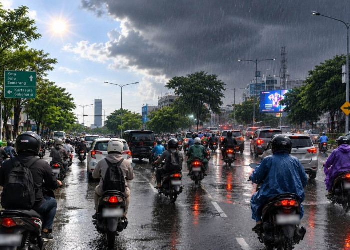 Cuaca Ekstrem Tak Menentu, Honda Jateng Bagikan Tips #Cari_Aman Bagi Pengendara Motor