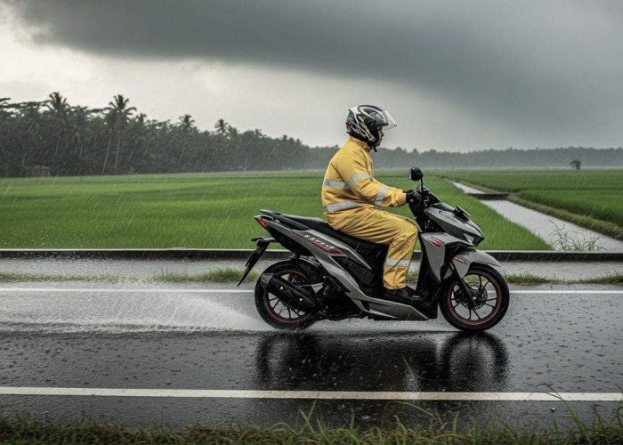 Hujan Deras Bukan Sekadar Air, Picu Overload untuk Pengendara Motor