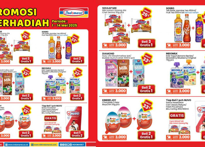 Belanja di Indomaret Ada Promosi Berhadiah, Diskon & Bonus Langsung hingga 14 Mei 2025!