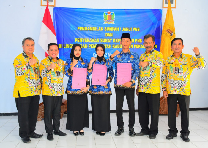 Wakil Bupati Sukirman Lantik 3 PNS Baru SDM Perhubungan Darat di Lingkungan Pemkab Pekalongan