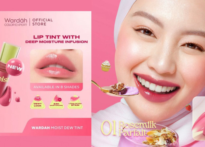 Review Wardah Moist Dew Tint, Long Lasting, Lembapkan Bibir 24 Jam