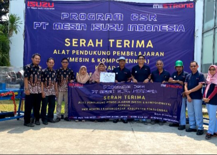 PT Mesin Isuzu Indonesia Hibahkan Engine untuk SMK Negeri 1 Karangdadap