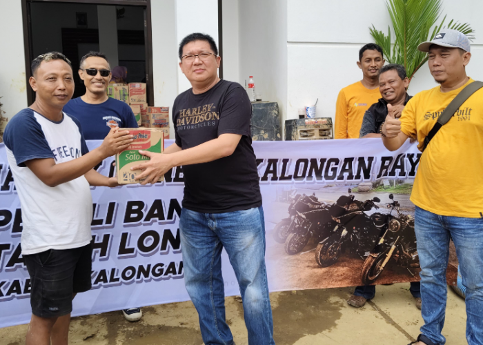 Komunitas Harley Owner Pekalongan Gelar Aksi Sosial Bantu Korban Bencana Alam di Kabupaten Pekalongan