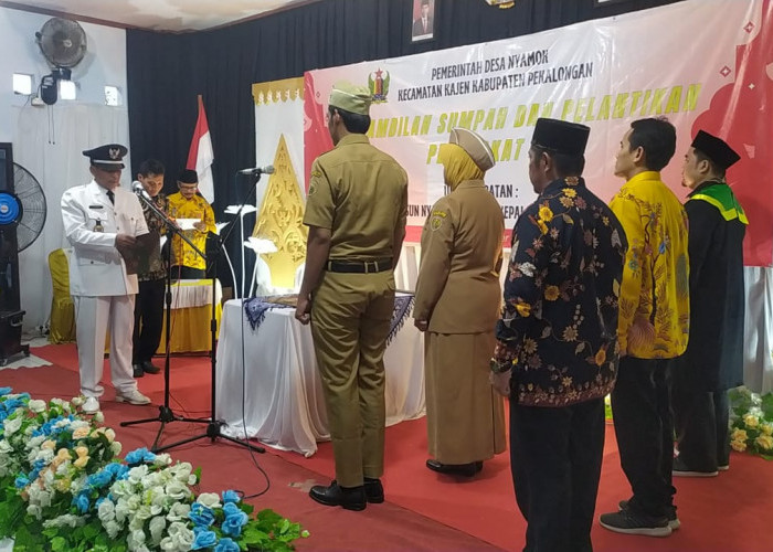 Pemerintah Desa Nyamok Kajen Lantik 2 Kadus, Diharapkan Menjalankan Tugas Penuh Dedikasi dan Tanggung Jawab