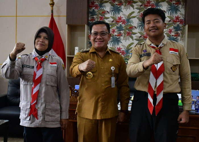 Plt Bupati Pekalongan Terima 2 Pramuka Tunarungu, Apresiasi Misi Jalan Kaki Kampanyekan Kepedulian Disabilitas