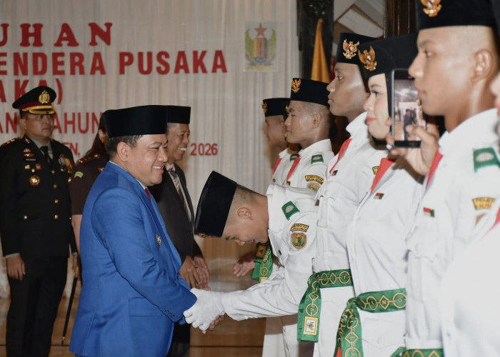Plt Bupati Pekalongan Sukirman Kukuhkan Paskibraka 2026, Minta Jalankan Tugas dengan Penuh Kehormatan
