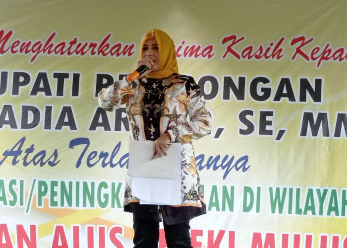 Bupati Pekalongan Fadia Arafiq Resmikan Peningkatan Ruas Jalan TPI - Wonokerto