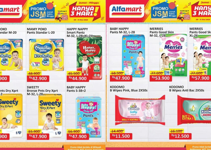 Diskon Gila Popok dan Tisu Bayi di Alfamart Mulai Rp 11.500! Hanya 3 Hari, Wajib Serbu!