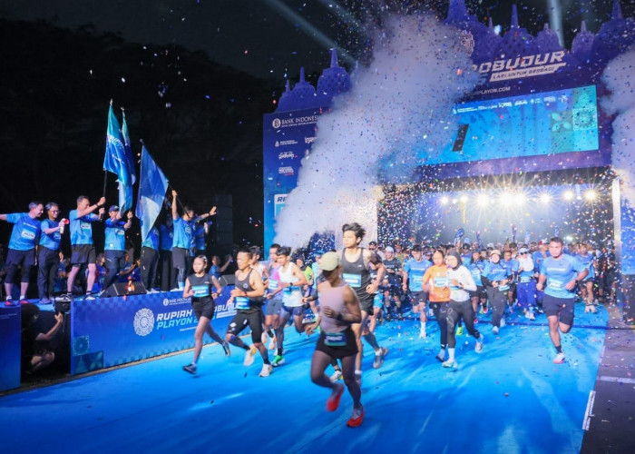 Lari Sambil Berbagi, Rp600 Juta dari Rupiah Borobudur Playon 2026 Disumbangkan ke Warga