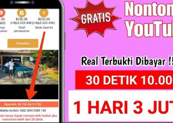 TERBUKTI LANGSUNG CAIR! Cuma Nonton Youtube Dibayar Jutaan Rupiah, Begini Caranya