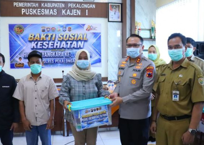 HUT Bhayangkara ke-80, Polres Pekalongan dan Dinkes Gelar Skrining Massal TB Paru