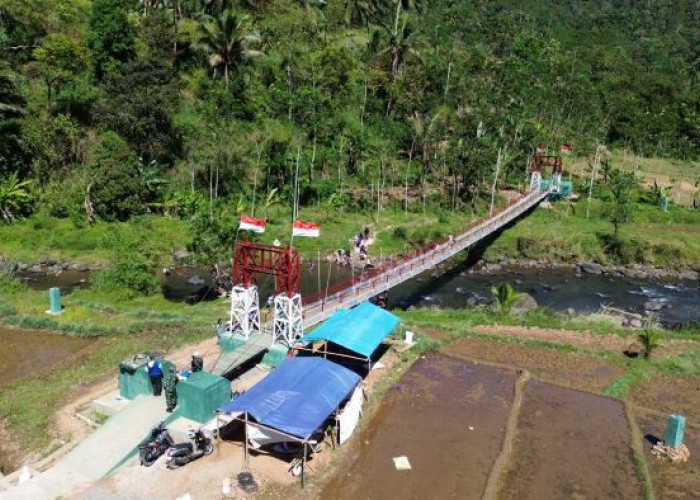 Jembatan Gantung Garuda di Desa Domiyang Rampung, Kini Jadi Destinasi Wisata dan Dongkrak Ekonomi Warga