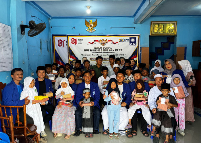 DPD PAN Gelar Upacara hingga Santunan Anak Yatim Peringati HUT PAN dan HUT RI