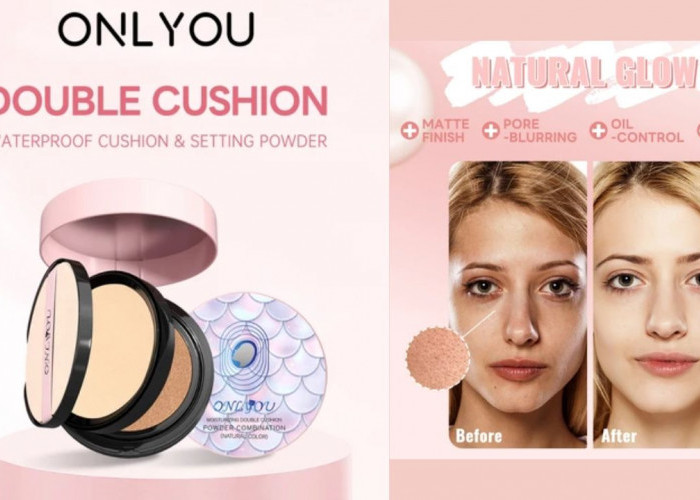 Review Onlyou Moisturizing Double Cushion, Foundation Plus Setting Powder dalam 1 Kemasan