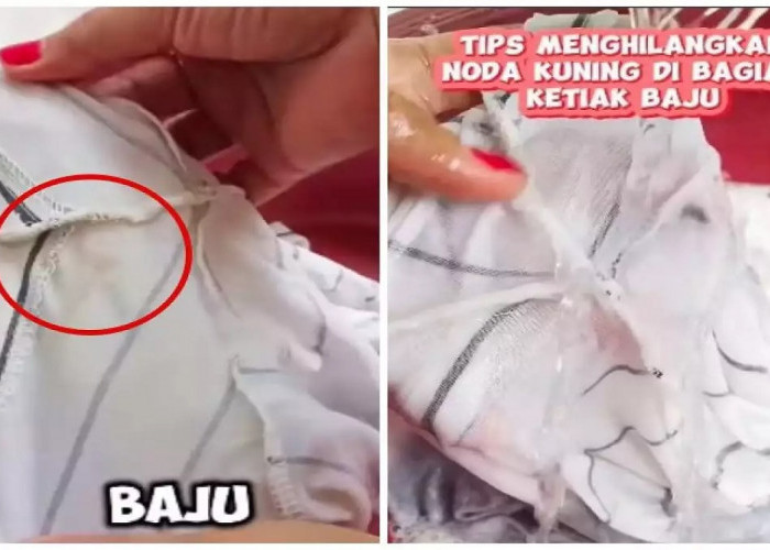 Cara Ampuh Hilangkan Noda Kuning di Ketiak Baju Tanpa Pemutih, Cuma Pakai 1 Bahan Dapur!