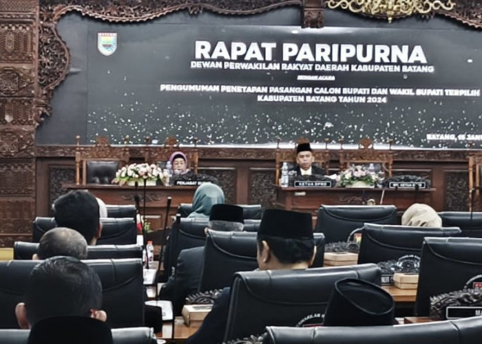 Rapat Paripurna Pengumuman Paslon Terpilih Pilkada Hanya Dihadiri 21 Anggota DPRD Kabupaten Batang 