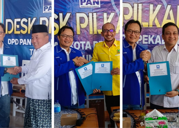 Salahudin, Azmi dan Aaf Ambil Formulir Pendaftaran Calon Wali Kota Pekalongan dari PAN
