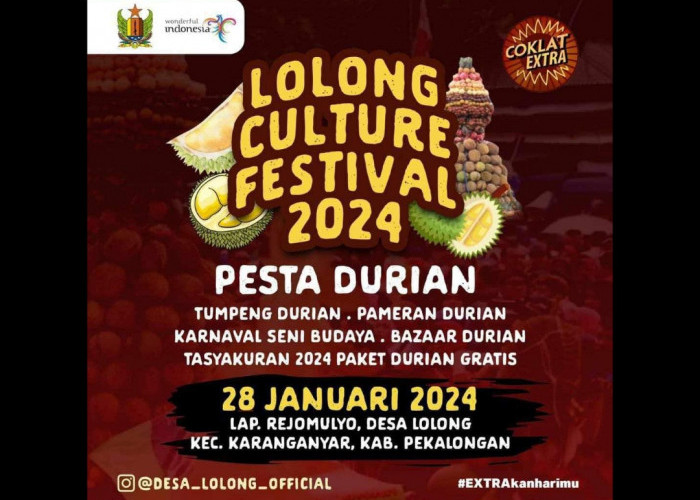 Lolong Culture Festival, Sediakan 2024 Durian Gratis Dalam Kemasan
