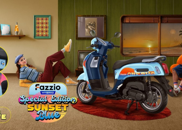 Yamaha Fazzio Hadirkan Special Edition Sunset Blue, Tampilkan Nuansa Retro Summer yang Semakin Skena