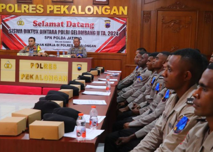 50 Siswa Diktukba Polri Gelombang II Tahun 2024 SPN Polda Jateng Latihan Kerja di Polres Pekalongan