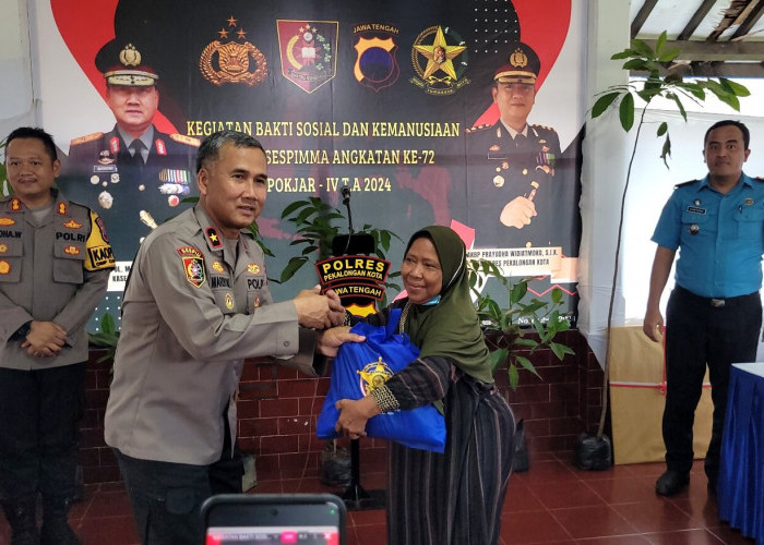 Serdik Sespimma Polri Angkatan ke-72 Pokjar IV Lakukan Bakti Sosial di Kota Pekalongan