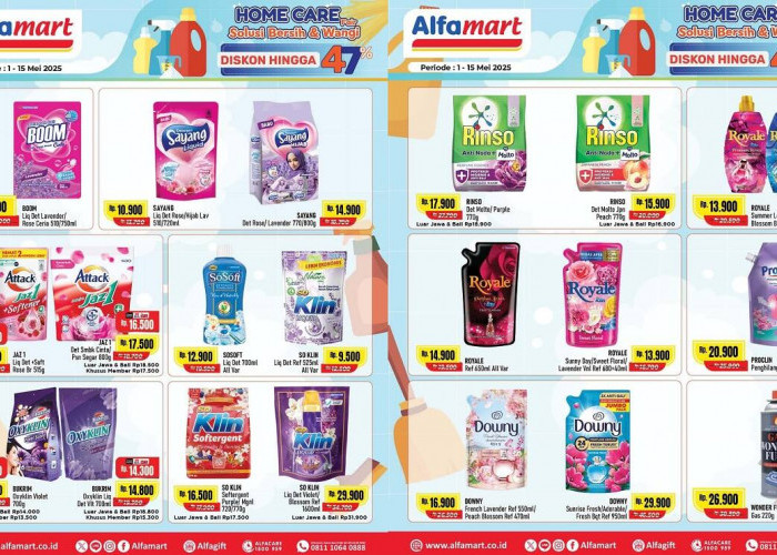 Gebyar Diskon! Katalog Promo Alfamart Home Care Terbaru, Rumah Bersih dan Wangi, Dompet Happy!