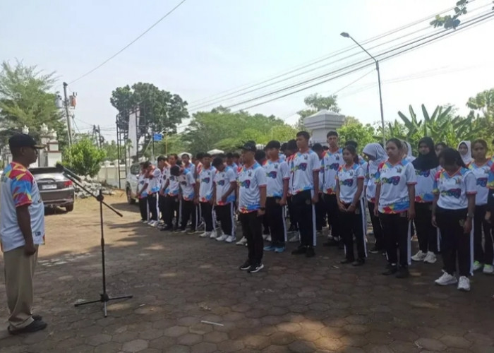 Dinporapar Kabupaten Pekalongan Lepas 76 Atlet  untuk Berlaga di Pra Popda Jateng Zona V
