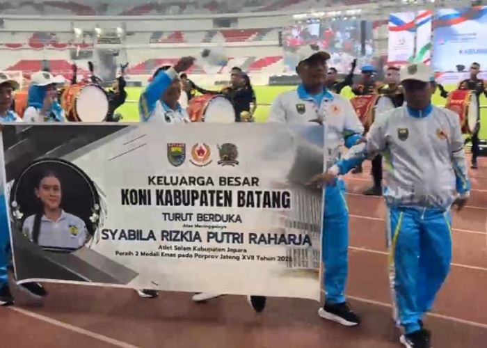 Kenakan Pita Hitam, Kontingen Batang Kirim Doa untuk Atlet Selam Jepara di Porprov 2026