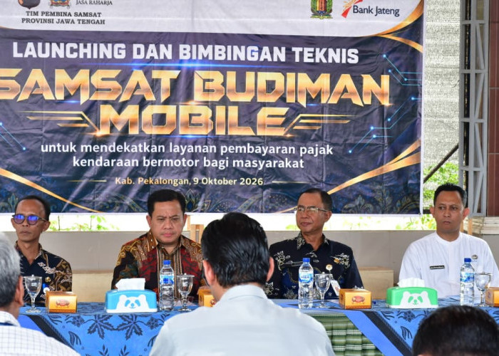 Plt Bupati Pekalongan Sukirman Launching Samsat Budiman Mobile, Bayar Pajak Kendaraan Kini Lebih Mudah