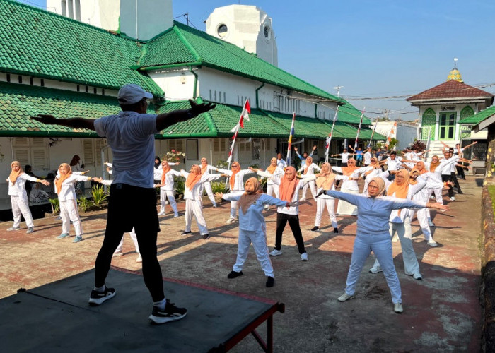 Budayakan Hidup Sehat, Lapas Pekalongan Gelar Senam Bersama Pegawai dan Dharma Wanita