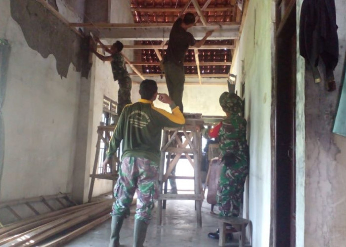 Rumah Janda Veteran di Wonokerto Pekalongan Direhab Prajurit TNI Kodim 0710 Pekalongan