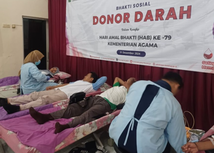 Meriahkan HAB Ke 79, Kemenag Kabupaten Pekalongan Gelar Bhakti Sosial Donor Darah