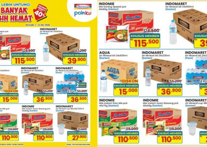 Diskon Gila-Gilaan! Promo “Beli Banyak Lebih Hemat” di Indomaret: Indomie 40 Bungkus Cuma Rp115.500!