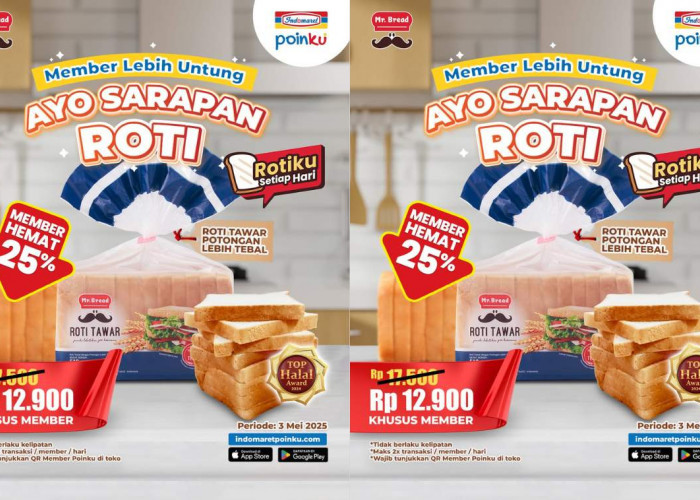 Gokil! Promo Mr. Bread Roti Tawar Khusus Member Indomaret Poinku Cuma Rp12.900, Buruan Serbu!