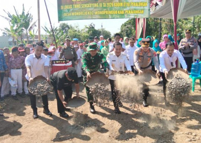TMMD Sengkuyung Tahap III Resmi Dibuka di Wonorejo, Plt Bupati Pekalongan: Prioritas Adalah Infrastruktur