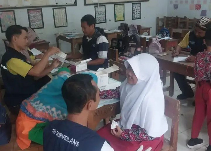 SDN Depok Lebakbarang Bebas Filariasis, Tim BLKM Yogyakarta Lakukan Pemeriksaan Kesehatan Siswa