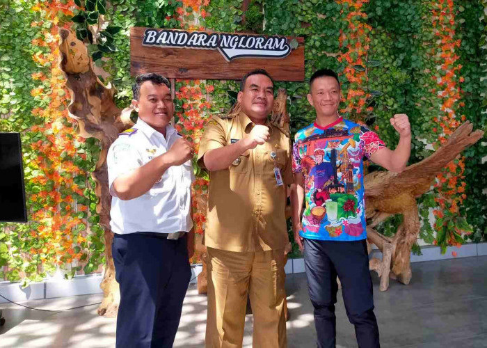 Peserta Trilogy Bank Jateng Tour de Borobudur XXIII Diajak Joy Flight di Bandara Ngloram