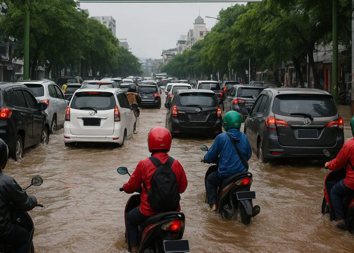 Tips Aman Naik Matic Saat Libas Banjir 