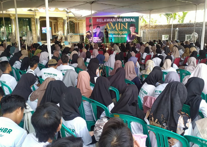 Ribuan Relawan Millenial Pekalongan Dukung Pasangan Capres dan Cawapres AMIN