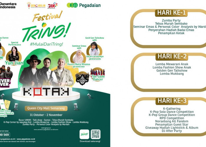 Bertabur Bintang dan Promo Emas, Pegadaian Kanwil XI Semarang Gelar Festival Tring! 